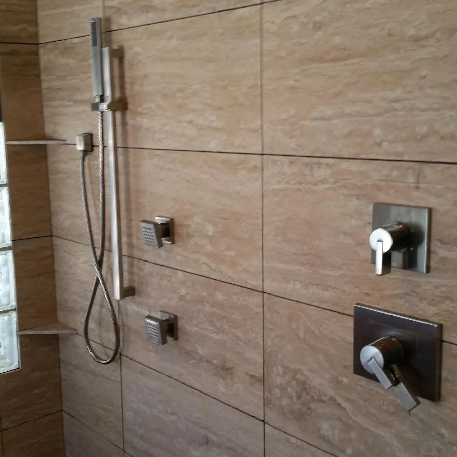Shower fixture installation for Water Heater Replacement in Barling